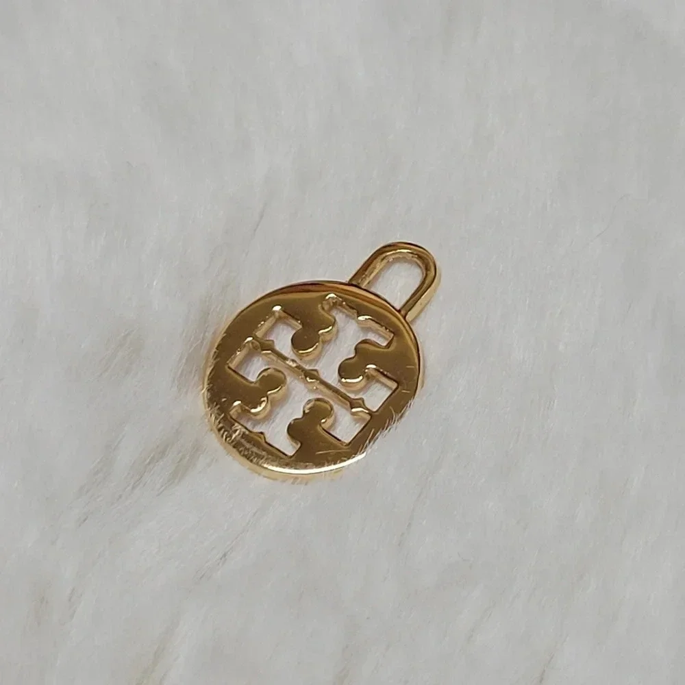 Tory Burch Logo Pendant Charm for Necklace Gold Tone